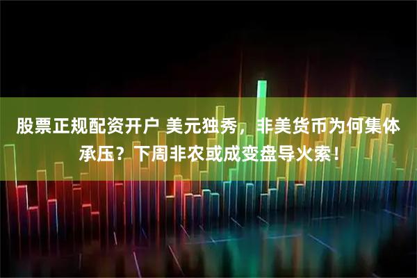 股票正规配资开户 美元独秀，非美货币为何集体承压？下周非农或成变盘导火索！